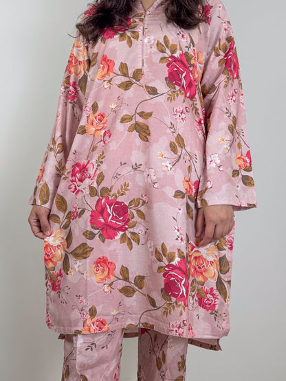 Floral Elegance - Stitched Shirt - Lawn