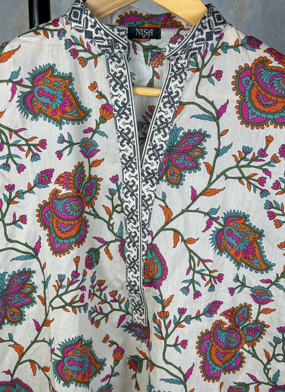 Floral Bloom - Stitched Shirt - Lawn