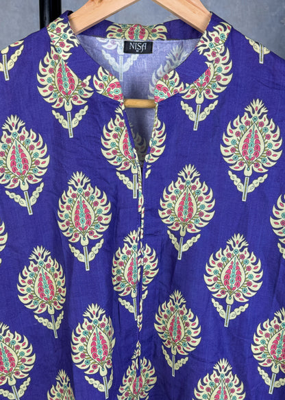 Purple Paisley - Stitched Shirt - Lawn